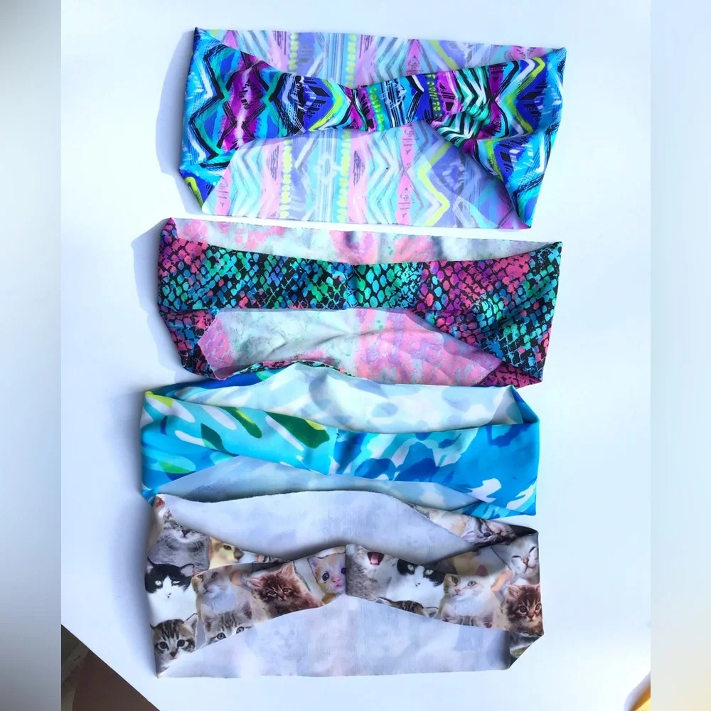 Running Headbands/Sweatbands Misc. Bundle of 9 Stretchy Running Accessories Hair